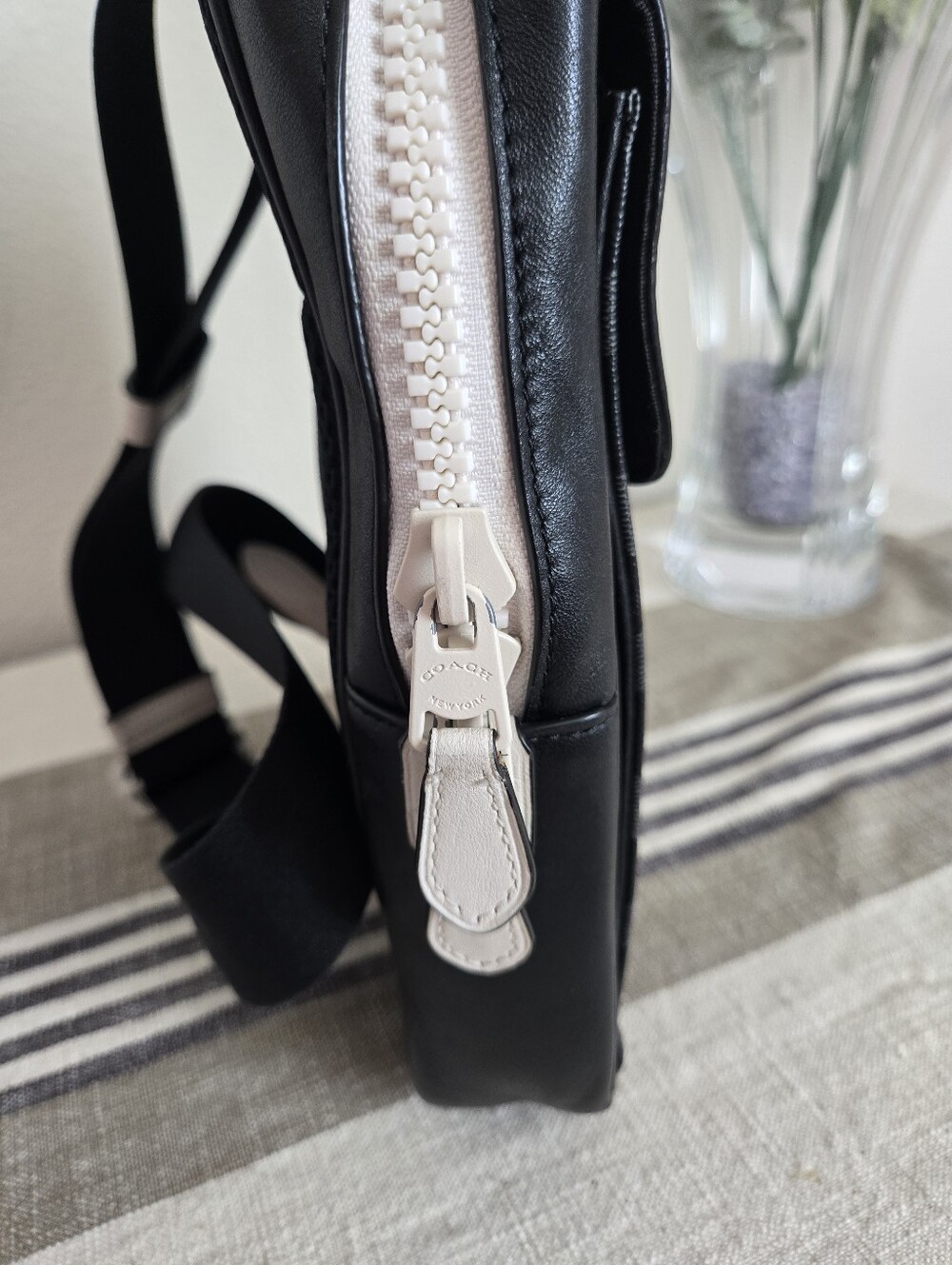 Coach Track Pack In Signature Canvas, Style C6645, Gunmetal/Charcoal Chalk - Picture 7 of 17